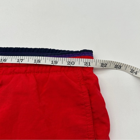 Mens Sz XL Vintage Red Speedo Lined Swim Trunk Shorts Nylon - Picture 9 of 10